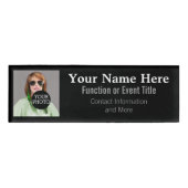 容易にあなた自身の写真のロゴの名札を設計して下さい 名札 (正面)