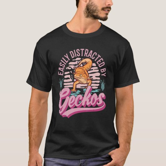 容易にゲッコスに気を取られる Tシャツ (正面)