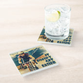 容易にサイクリングできない ガラスコースター (アングル)