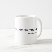 容易に満たされたChurchillのコーヒーカップ コーヒーマグカップ (正面右)