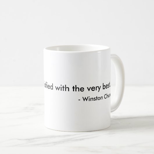 容易に満たされたChurchillのコーヒーカップ コーヒーマグカップ (正面右)