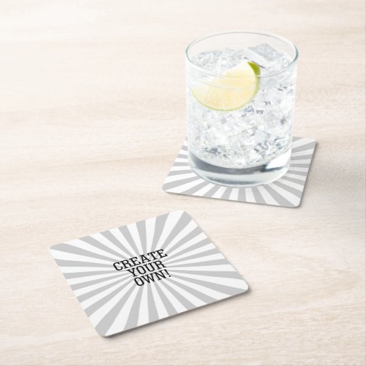 容易に1つのステップであなた専有物を過します楽しい時を作成して下さい スクエアペーパーコースター (インサイチュ)