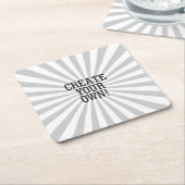 容易に1つのステップであなた専有物を過します楽しい時を作成して下さい スクエアペーパーコースター (アングル)