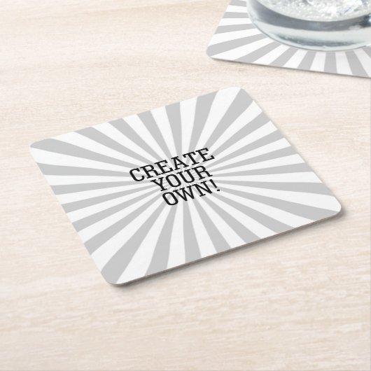 容易に1つのステップであなた専有物を過します楽しい時を作成して下さい スクエアペーパーコースター (アングル)