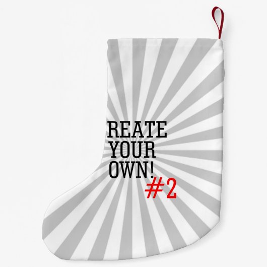 容易に2つのステップであなた専有物を過します楽しい時を作成して下さい スモールクリスマスストッキング (裏面)