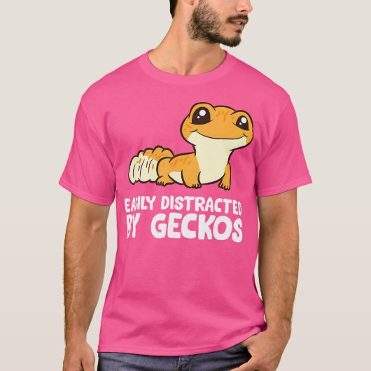 容易にGeckos Leopard Geckoにおもしろい気を取られる Tシャツ (正面)