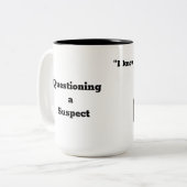 容疑者の質問 – コーヒユーモアのあるーマグ ツートーンマグカップ (正面左)