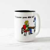 容疑者の質問 – コーヒユーモアのあるーマグ ツートーンマグカップ (正面右)