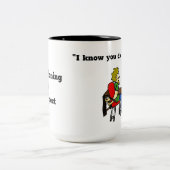 容疑者の質問 – コーヒユーモアのあるーマグ ツートーンマグカップ (中央)