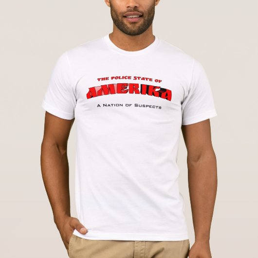 容疑者のTシャツのAmerikaの国家 Tシャツ (正面)