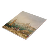 容積からのDwarkaの神聖な町そして寺院、 タイル (側面)