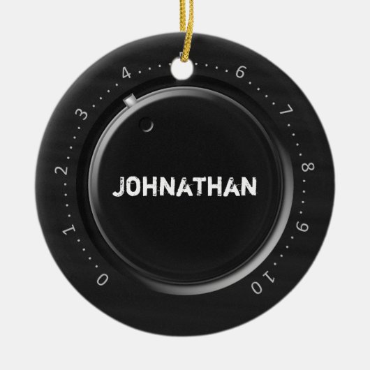 容積のノブの名前をカスタムする セラミックオーナメント (正面)