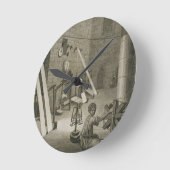 容積II Arからの織工の研修会のインテリア、 ラウンド壁時計 (傾斜)