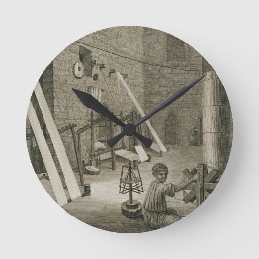 容積II Arからの織工の研修会のインテリア、 ラウンド壁時計 (正面)