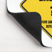 容認の不確実性この分野の印のあなたの正気 マウスパッド (コーナー)