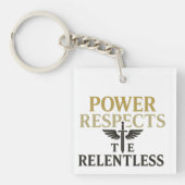 容赦ないパワータイポグラフィアートワーク キーホルダー (正面)