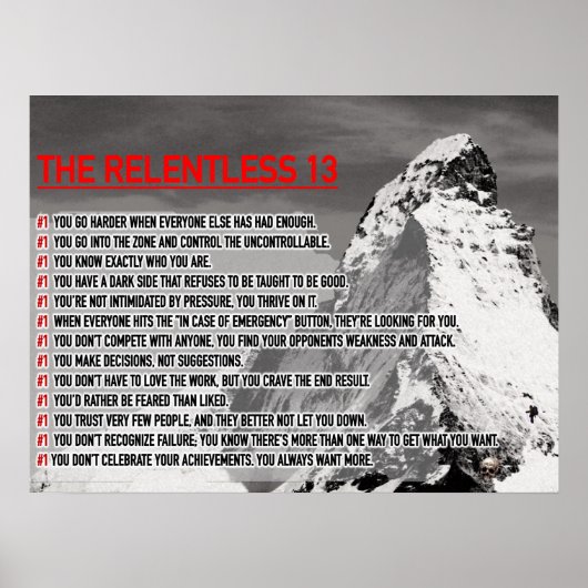 容赦ない13 ポスター (正面)