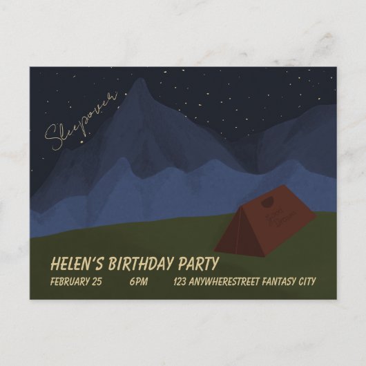 宿泊の招待 ポストカード (正面)