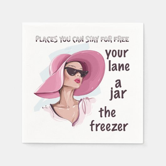 宿泊の無料の場所 スタンダードカクテルナプキン (正面)