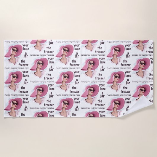 宿泊の無料の場所 ビーチタオル (正面)