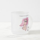 宿泊の無料の場所 フロストグラスマグカップ (正面右)