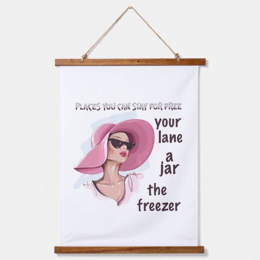 宿泊の無料の場所 吊り下げ型タペストリー (正面)