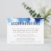 宿泊カードスタイリッシュ水色ダークブルー エンクロージャーカード (スタンド正面)