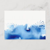 宿泊カードスタイリッシュ水色ダークブルー エンクロージャーカード (裏面)