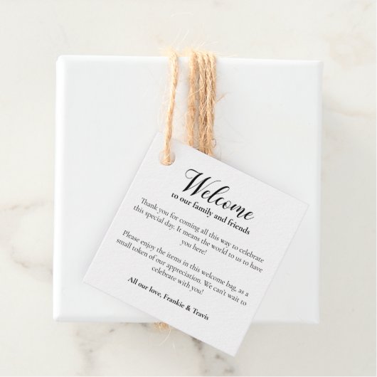 宿泊施設へようこそ抱き枕結婚バスケット フェイバータグ (インサイチュ)