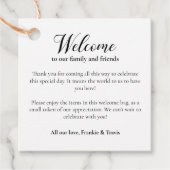 宿泊施設へようこそ抱き枕結婚バスケット フェイバータグ (正面)