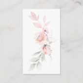 宿泊施設インサート赤面ピンクウォーター色バラ エンクロージャーカード (裏面)