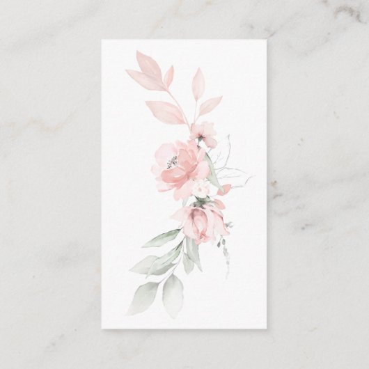 宿泊施設インサート赤面ピンクウォーター色バラ エンクロージャーカード (裏面)