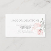 宿泊施設インサート赤面ピンクウォーター色バラ エンクロージャーカード (正面)