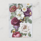 宿泊施設ウェディングRSVPフローラバタフライ開花 エンクロージャーカード (裏面)