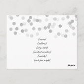 宿泊施設エレガントシルバーフォイルグリッターライト ポストカード (裏面)