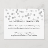 宿泊施設エレガントシルバーフォイルグリッターライト ポストカード (正面)