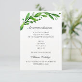 宿泊施設カード。グリーン結婚詳細。情報 エンクロージャーカード (スタンド正面)