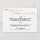 宿泊施設カード – 金ゴールド&ブラック エンクロージャーカード (正面)