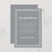 宿泊施設シンプルグレーモダンズゲスト エンクロージャーカード (正面/裏面)