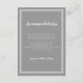 宿泊施設シンプルグレーモダンズゲスト エンクロージャーカード