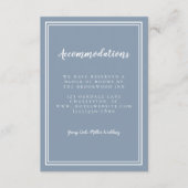 宿泊施設シンプルDusty Blue White 結婚's エンクロージャーカード (正面)