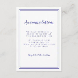 宿泊施設シンプルPeriwinkle詳細結婚ズ エンクロージャーカード