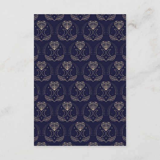 宿泊施設タロットムーンクリスタル結婚ハート エンクロージャーカード (裏面)