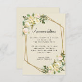 宿泊施設バラフローラ結婚金ゴールド詳細 エンクロージャーカード (正面/裏面)