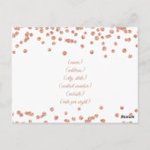 宿泊施設バラ金ゴールドグリッター紙吹雪ホワイト ポストカード (裏面)