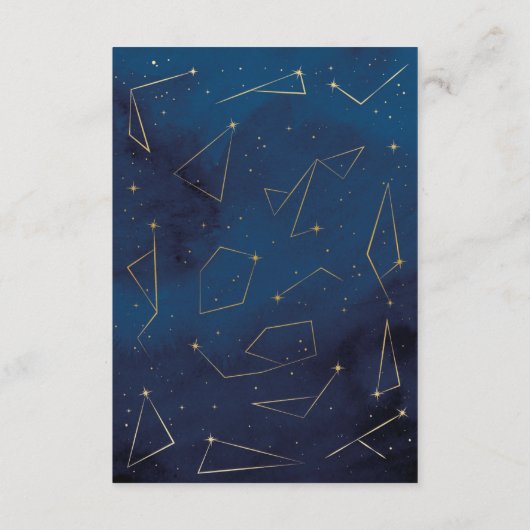 宿泊施設結婚のスターサインネイビーカード エンクロージャーカード (裏面)