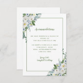 宿泊施設詳細エレガントウォーターカラーグリーン エンクロージャーカード (正面/裏面)