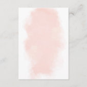 宿泊施設 ウェディング 水彩画 桃 洗う エンクロージャーカード (裏面)