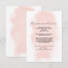 宿泊施設 ウェディング 水彩画 桃 洗う エンクロージャーカード