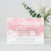 宿泊用カードスタイリッシュ水彩赤面ピンク エンクロージャーカード (スタンド正面)